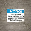 Notice: Bilingual Spanish Emergency Evacuation Area Landscape