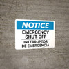 Notice: Bilingual Spanish Emergency Shut-off Landscape