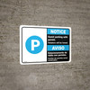 Notice: Bilingual Spanish Guest Parking With Permit - Violators Will Be Towed Landscape