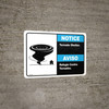 Notice: Bilingual Spanish Tornado Shelter with Icon Landscape