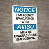Notice: Bilingual Spanish Emergency Evacuation Area Portrait Notice: Bilingual Spanish Emergency Evacuation Area Portrait