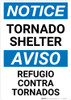 Notice: Bilingual Spanish Tornado Shelter Portrait