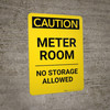 Caution: Meter Room No Storage Allowed Portrait