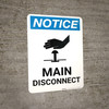 Notice: Main Disconnect with Icon Portrait