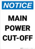 Notice: Main Power Cut-Off Portrait