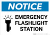 Notice: Emergency Flashlight Station with Icon Landscape Notice: Emergency Flashlight Station with Icon Landscape