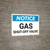 Notice: Gas Shut Off Valve Landscape Notice: Gas Shut Off Valve Landscape