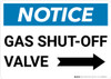 Notice: Gas Shut-Off Valve with Right Arrow Landscape