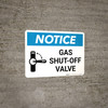 Notice: Gas Shut-Off Valve with Icon Landscape Notice: Gas Shut-Off Valve with Icon Landscape