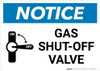Notice: Gas Shut-Off Valve with Icon Landscape Notice: Gas Shut-Off Valve with Icon Landscape