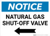 Notice: Natural Gas Shut-Off Valve with Left Arrow Landscape Notice: Natural Gas Shut-Off Valve with Left Arrow Landscape