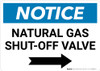 Notice: Natural Gas Shut-Off Valve with Right Arrow Landscape