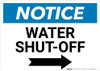 Notice: Water Shut-Off with Right Arrow Landscape