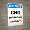 Notice: CNG (Compressed Natural Gas) Emergency Shut Off Portrait Notice: CNG (Compressed Natural Gas) Emergency Shut Off Portrait