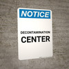 Notice: Decontamination Center Portrait Notice: Decontamination Center Portrait