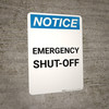 Notice: Emergency Shut-off Portrait