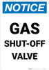 Notice: Gas Shut Off Valve Portrait