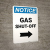 Notice: Gas Shut-Off with Right Arrow Portrait Notice: Gas Shut-Off with Right Arrow Portrait
