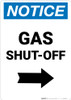 Notice: Gas Shut-Off with Right Arrow Portrait Notice: Gas Shut-Off with Right Arrow Portrait
