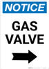 Notice: Gas Valve with Right Arrow Portrait Notice: Gas Valve with Right Arrow Portrait
