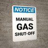 Notice: Manual Gas Shut-Off Portrait