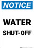 Notice: Water Shut-Off Portrait