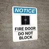 Notice: Fire Door Do Not Block Portrait