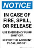 Notice: In Case of Fire/Spill/Release Use Pump Shut-off Portrait Notice: In Case of Fire/Spill/Release Use Pump Shut-off Portrait