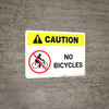 Caution: No Bicycles with Icon Landscape