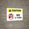 Caution: No U-Turn with Icon Landscape