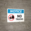 Notice: No Trucks with Icon Landscape