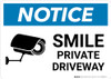 Notice: Smile - Private Driveway with Icon Landscape Notice: Smile - Private Driveway with Icon Landscape