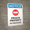 Notice: Private Property - No Trespassing Portrait
