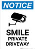 Notice: Smile - Private Driveway with Icon Portrait