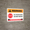 Warning: Stop - Do not Enter - 24 Hour Video Surveillance Landscape