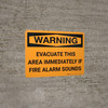 Warning: Evacuate This Area Immediately If Fire Alarm Sounds Landscape Warning: Evacuate This Area Immediately If Fire Alarm Sounds Landscape