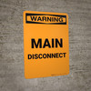 Warning: Main Disconnect Portrait
