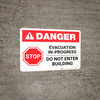 Danger: Evacuation In-Progress - Do Not Enter - Do Not Enter Building Landscape Danger: Evacuation In-Progress - Do Not Enter - Do Not Enter Building Landscape