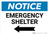Notice: Emergency Shelter Left Arrow Landscape
