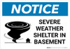 Notice: Severe Weather Shelter In Basement Landscape