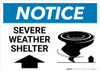 Notice: Severe Weather Shelter with Up Arrow Landscape Notice: Severe Weather Shelter with Up Arrow Landscape