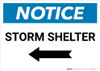 Notice: Storm Shelter Left Arrow Landscape