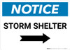 Notice: Storm Shelter Right Arrow Landscape