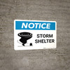 Notice: Storm Shelter with Icon Landscape