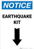 Notice: Earthquake Kit with Down Arrow Portrait Notice: Earthquake Kit with Down Arrow Portrait
