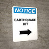 Notice: Earthquake Kit with Right Arrow Portrait