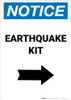 Notice: Earthquake Kit with Right Arrow Portrait