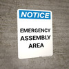 Notice: Emergency Assembly Area Portrait Notice: Emergency Assembly Area Portrait