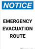 Notice: Emergency Evacuation Route Portrait