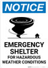 Notice: Emergency Shelter For Hazardous Weather Conditions with Icon Portrait Notice: Emergency Shelter For Hazardous Weather Conditions with Icon Portrait